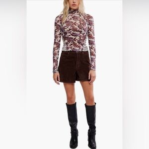 Free People Lyric Floral Lace Top -L